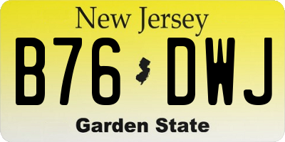 NJ license plate B76DWJ