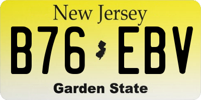 NJ license plate B76EBV