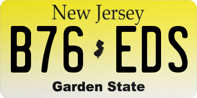 NJ license plate B76EDS