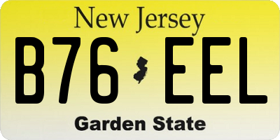 NJ license plate B76EEL