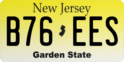 NJ license plate B76EES