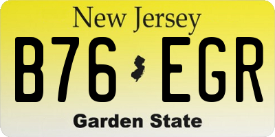 NJ license plate B76EGR