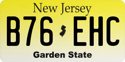 NJ license plate B76EHC