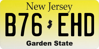 NJ license plate B76EHD