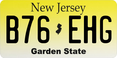 NJ license plate B76EHG
