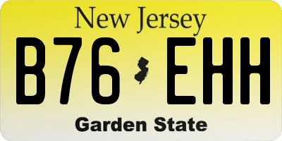 NJ license plate B76EHH