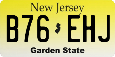 NJ license plate B76EHJ