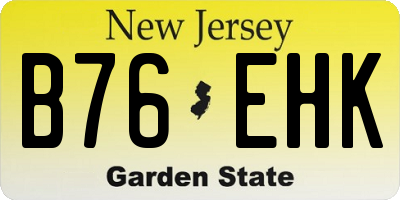 NJ license plate B76EHK