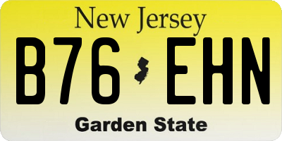 NJ license plate B76EHN