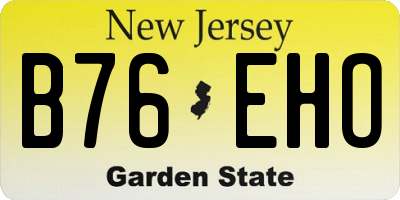 NJ license plate B76EHO