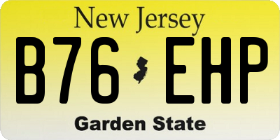 NJ license plate B76EHP