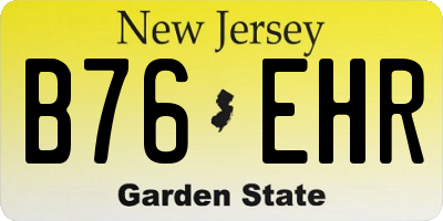 NJ license plate B76EHR