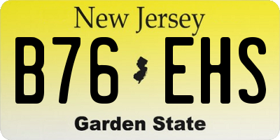NJ license plate B76EHS
