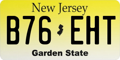 NJ license plate B76EHT