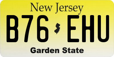 NJ license plate B76EHU