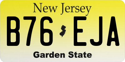 NJ license plate B76EJA