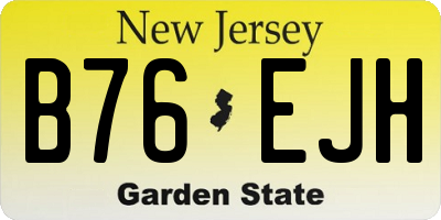 NJ license plate B76EJH
