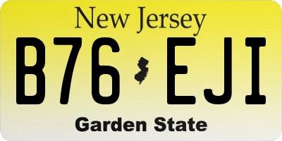 NJ license plate B76EJI