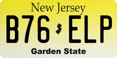 NJ license plate B76ELP