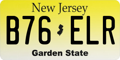 NJ license plate B76ELR