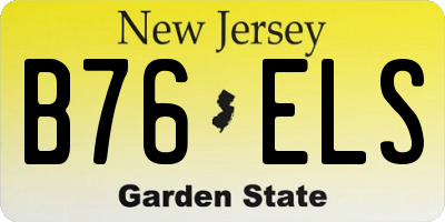 NJ license plate B76ELS
