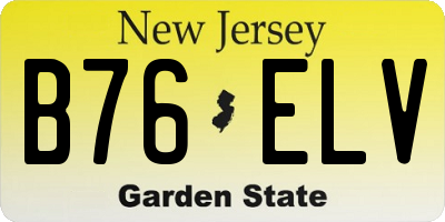 NJ license plate B76ELV