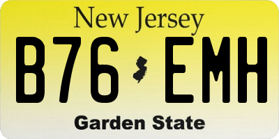 NJ license plate B76EMH