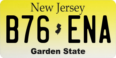 NJ license plate B76ENA