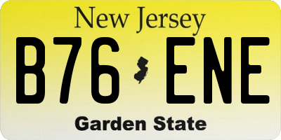 NJ license plate B76ENE