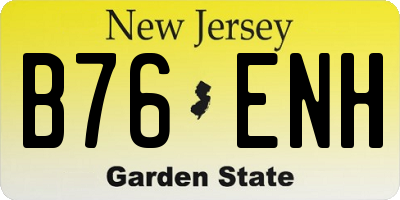NJ license plate B76ENH
