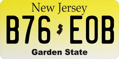 NJ license plate B76EOB