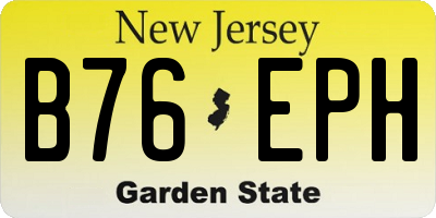 NJ license plate B76EPH