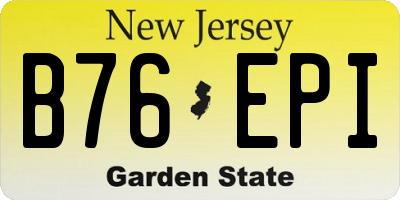 NJ license plate B76EPI