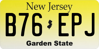 NJ license plate B76EPJ