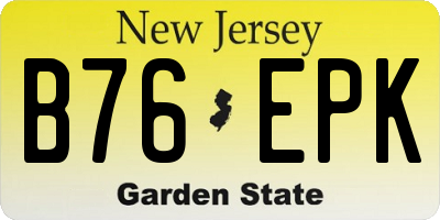 NJ license plate B76EPK