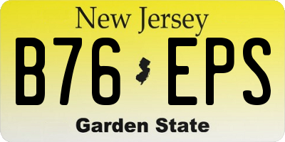 NJ license plate B76EPS