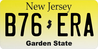 NJ license plate B76ERA