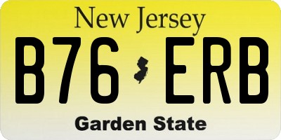 NJ license plate B76ERB