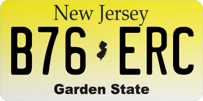 NJ license plate B76ERC