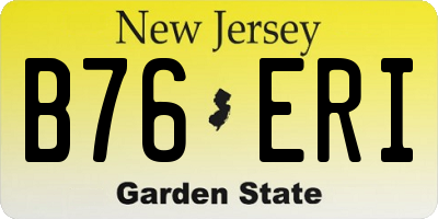 NJ license plate B76ERI