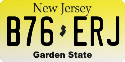 NJ license plate B76ERJ