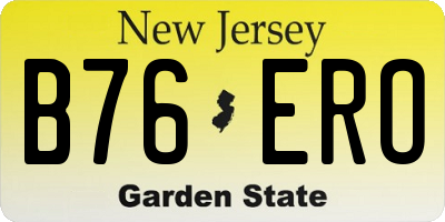 NJ license plate B76ERO