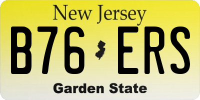 NJ license plate B76ERS