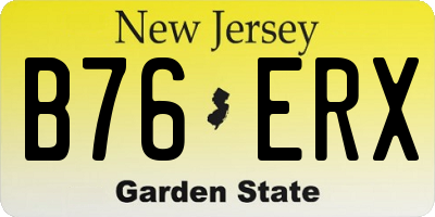 NJ license plate B76ERX