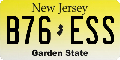 NJ license plate B76ESS