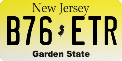 NJ license plate B76ETR
