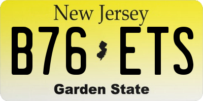 NJ license plate B76ETS