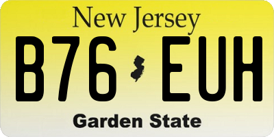 NJ license plate B76EUH