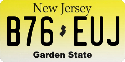 NJ license plate B76EUJ