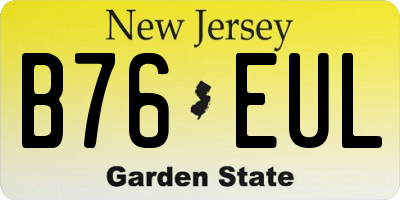 NJ license plate B76EUL